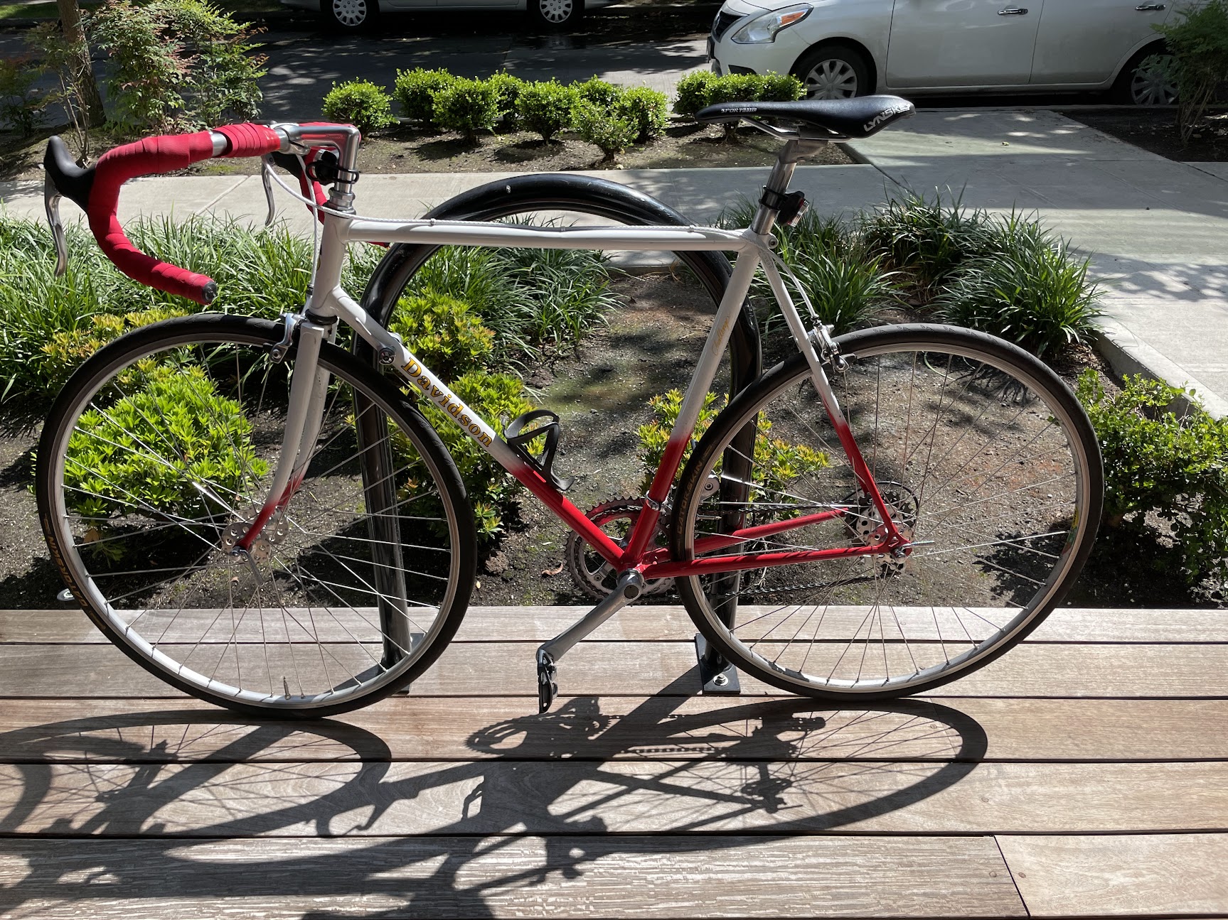 image of a steel davidson bike
